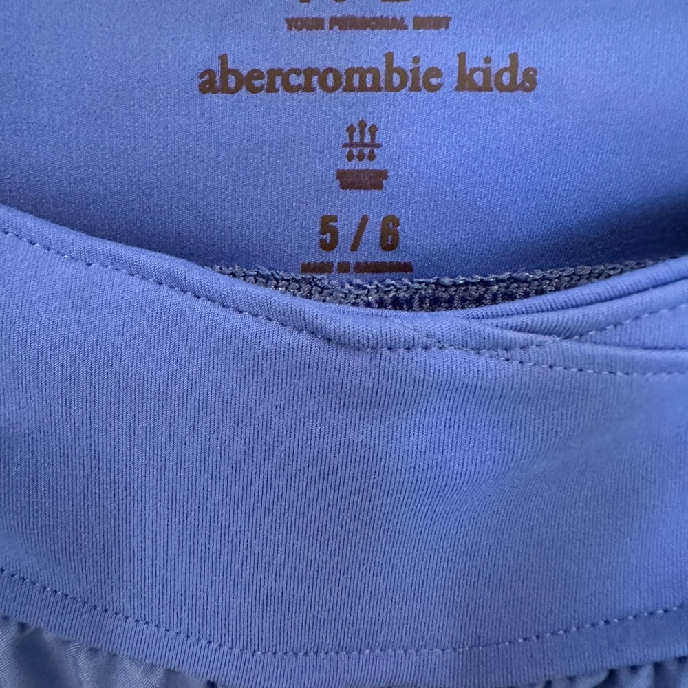 Abercrombie YPB Girls Cross-waist Blue Athletic Shorts - Picture 2 of 5